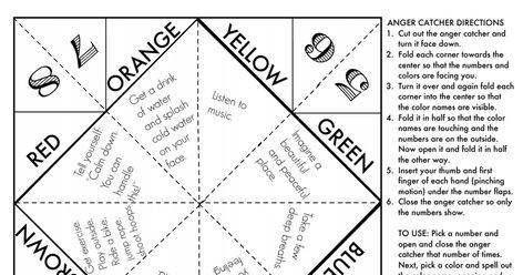 Anger Catcher Counselling Activities, Anger Management Activities, Childrens Yoga, Social Emotional Learning Activities, Counseling Activities, Counseling Resources, Group Therapy, Therapy Tools, Self Regulation