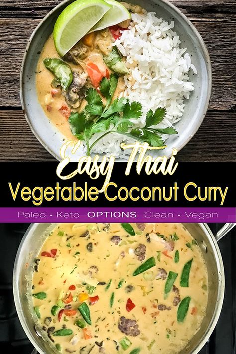 Thai Coconut Curry Vegetarian, Coconut Curry Rice Bowl, Coconut Curry Vegetables, Vegetable Thai Curry, Vegetable Curry Coconut, Recipe With Jasmine Rice, Vegetarian Coconut Curry, Coconut Thai Curry, Coconut Vegetable Curry