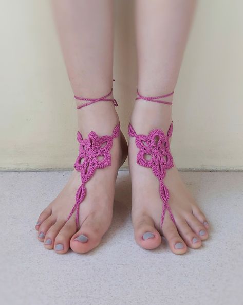 StarFlower Barefoot Sandals Crochet Pattern Barefoot Sandals Crochet Pattern, Barefoot Sandals Pattern, Crochet Diagrams, Crochet Barefoot Sandals, Barefoot Sandal, Crochet Sandals, Magic Ring, Crochet Diagram, Bare Foot Sandals