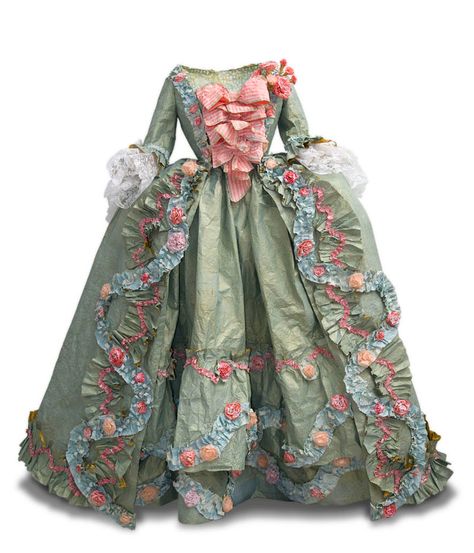 Istoria Modei, 1700 Fashion, Rococo Dress, 18th Century Dress, Rococo Fashion, 18th Century Clothing, Century Dress, Paper Dress, 18th Century Fashion