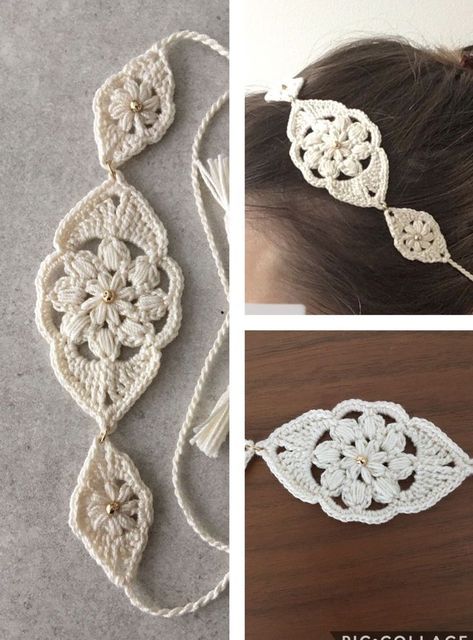 Cozy Crochet Hairband Flower Aesthetic Ideas Bandeau Au Crochet, Beau Crochet, Crochet Hairband, Crochet Necklace Pattern, Confection Au Crochet, Crochet Jewelry Patterns, Crochet Cord, Crochet Earrings Pattern, Crochet Simple