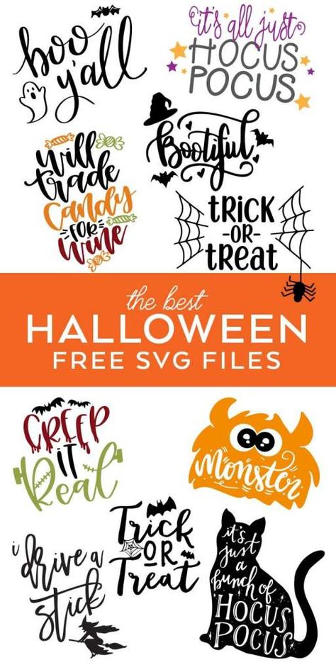 FREE Halloween SVG Cut Files - Make Easy Halloween Crafts with the best Halloween SVG Files curated by Pineapple Paper Co. #diyyourholiday #freesvg #svgfile #handlettered #diyhalloween #halloweensvg #hocuspocus #cricut #cricutmade #silhouettecameo Patchwork, Halloween Shirts Vinyl, Free Halloween Svg Files, Svg Images Free, Cricut Printables, Free Halloween Svg, Diy Halloween Shirts, Svg Shirts, Circuit Machine