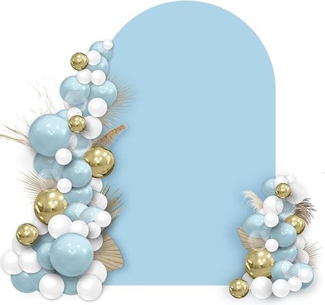 Amazon.com: Koknwoa Wedding Arch Cover Spandex Fitted Arch Bakdrop Cover,Round Top Chiara Backdrop Stand Cover for Birthday Party Baby Shower Banquet Arch Decoration(Light Blue,7.2FT) : Patio, Lawn & Garden Round Background Birthday Decor, Birthday Background Design Party Ideas, Birthday Backdrop Design, Bday Background, Birthday Setup, Chiara Backdrop, Blue Sweet 16, Birthday Background Design, Bithday Party