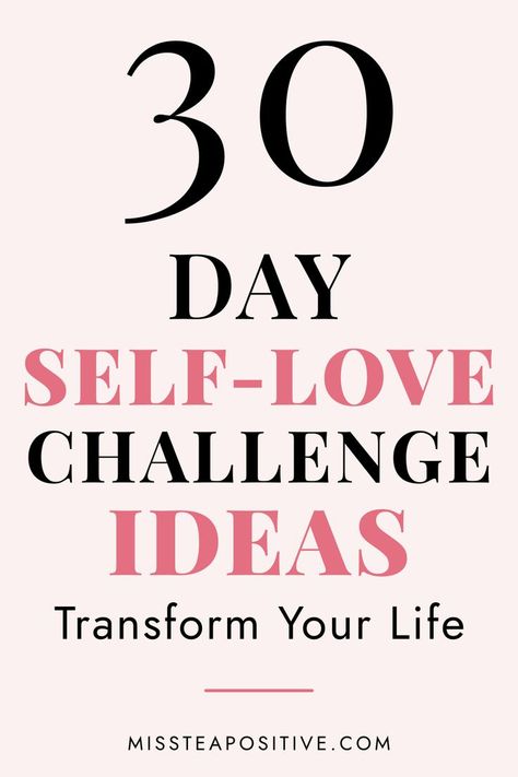 How to love yourself first? Here is the ultimate list of 30-day self-love challenge ideas! These 30 ways to practice self love every day include simple self love activities for women at home, fun tips to start loving yourself all over again for teenagers, easy Valentines Day activities to promote self love & happiness, monthly challenge ideas to plan your next 30 days and all the little things you can do to practice self love, whether it's February or March! How To Love Yourself First, Monthly Challenge Ideas, Challenge Ideas, Easy Valentines, Practicing Self Love, Monthly Challenge, Developing Healthy Habits, Love Challenge, Wellness Inspiration