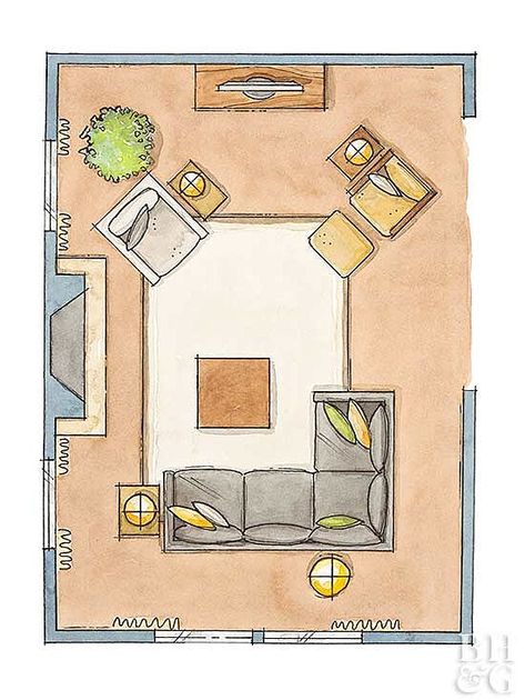 floor plan Croquis, Comfortable Living Room Furniture, Family Friendly Living Room, Living Room Floor Plans, Living Room Plan, Bedroom Furniture Layout, Living Room Furniture Layout, Living Room Furniture Arrangement, Living Room Arrangements