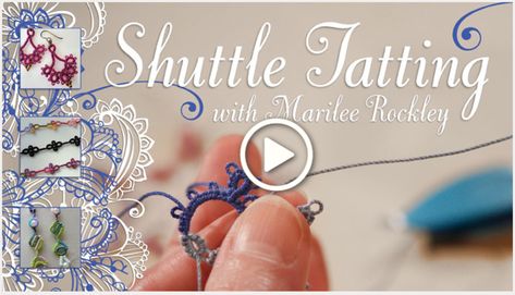 Needle Tatting Tutorial, Tatting Patterns Free, Needle Tatting Patterns, Shuttle Tatting Patterns, Tatting Tutorial, Tatting Jewelry, Needle Tatting, Crochet Bookmarks, Tatting Lace