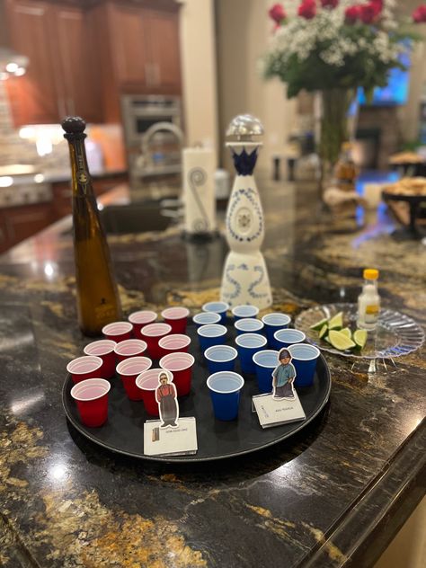 Azul or 1942 blood or cuz cholo theme party greetings shots Chola Party Theme Ideas, Cholo Party Theme Ideas, Chola Party, Cholo Party, Party Snack Table, Baby Surprise, Mom Party, 21 Birthday, Drinking Party