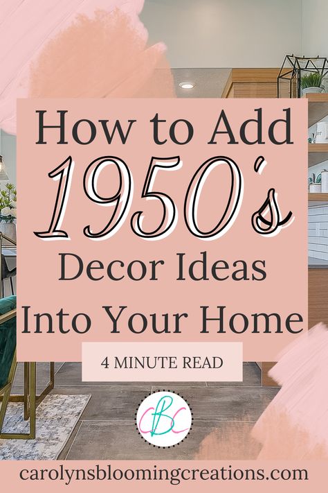 Vintage 50s Home Decor, 1950 Bedroom Decor, 1950 Furniture Interior Design, 1950 Design Interiors, Midcentury Decor 1950s, Retro Modern Kitchen Decor, 1959 Home Decor, Retro Chic Home Decor, 1950 Bedroom Ideas