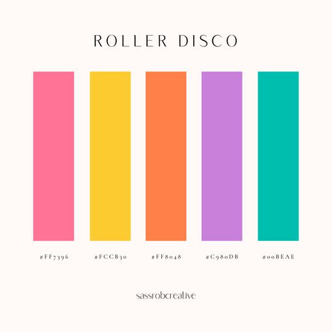 Disco Ball Color Palette, Disco Palette Color, Neon Retro Color Palette, Disco Cowgirl Color Palette, Retro Disco Color Palette, Disco Pattern Design, Funky Color Palette Colour Schemes, 70s Color Pallete, Disco Colour Palette