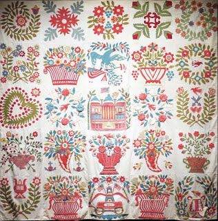 Barbara Brackman's MATERIAL CULTURE: American Made:Treasures from the American… Patchwork, Upcycling, Germanic Folk Art, German Embroidery Patterns, German Folk Embroidery, American Folk Art Patterns, Folk Art Interior Design, American Folk Art Painting, German Embroidery