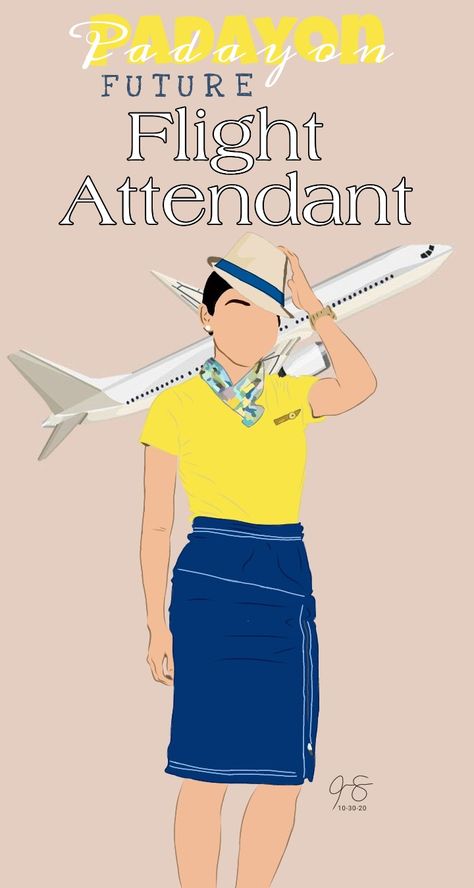 Flight Attendant Drawing Anime, Padayon Flight Attendant, Padayon Future Flight Attendant, Flight Attendant Drawing Sketch, Flight Attendant Drawing Easy, Flight Attendant Wallpaper Aesthetic, Future Flight Attendant Wallpaper, Flight Attendant Aesthetic Wallpaper, Flight Attendant Aesthetic Drawing