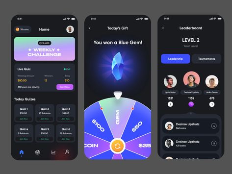 Quiz Game Ui, Game App Ui, Game Achievement, Game App Design, Puzzle Game Ui, Mobile Game Ui, Ecommerce Mobile App, Quiz App, Games App