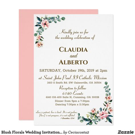 Wedding Invitation Design, English Wedding Invitation Card, Wedding Invitation Content, Marriage Dress, Florals Wedding, Blush Wedding Invitations, English Wedding, Wedding Invitations Templates, Design Simple