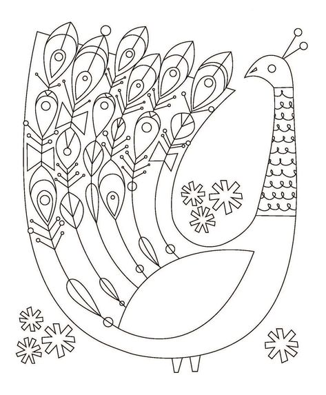 Crewel Embroidery, Hungarian Embroidery, Redwork Embroidery, Floral Embroidery Patterns, Pola Sulam, Bird Embroidery, Embroidery Patterns Vintage, Folk Embroidery, Embroidery Patterns Free