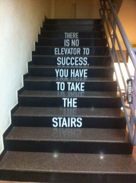 Stair Quotes, Ab Workouts At Home, Gym Design Interior, Office Wall Design, Workouts At Home, Gym Interior, Take The Stairs, Gym Decor, Motiverende Quotes