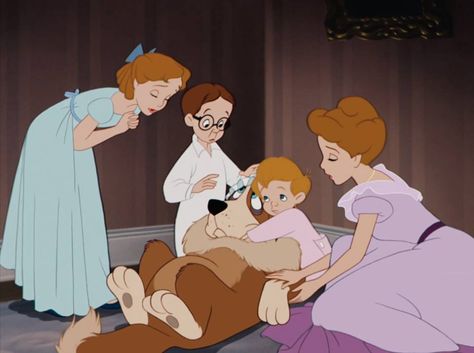 "Poor Nana!" Old Disney, Mary Darling, Peter Pan 1953, Disney Moments, Peter Pan And Tinkerbell, Disney Mom, Disney Dogs, Disney Favorites, Disney Aesthetic