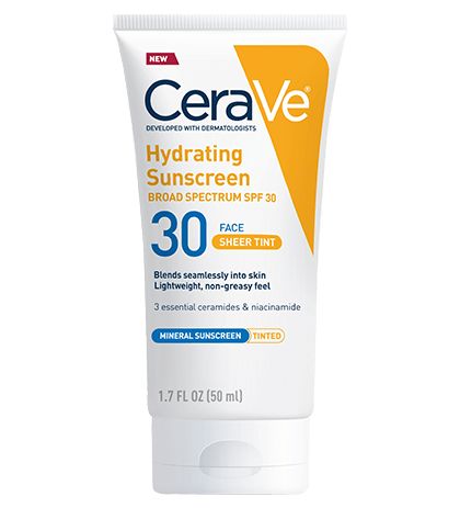 Tinted Mineral Sunscreen Broad Spectrum SPF 30 for Face | CeraVe Good Sunscreen For Face, Sunscreen Face, Cerave Skincare, Protector Solar Facial, Dermatologist Recommended Skincare, Tinted Spf, Sunscreen Spf, Best Sunscreens, Facial Sunscreen