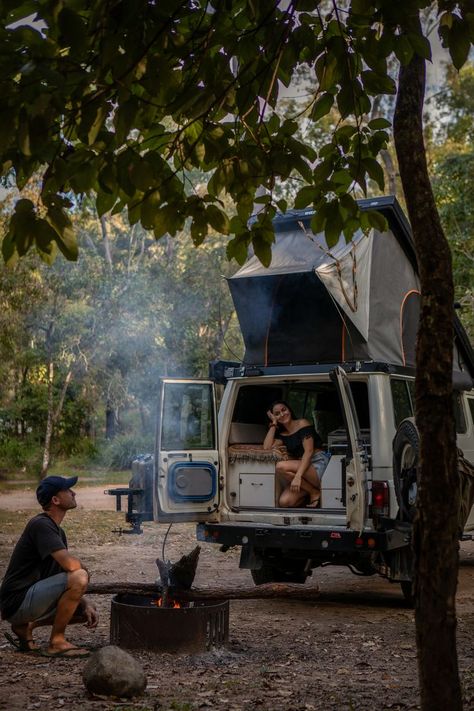 Big Crystal Creek Campground - Paluma Range National Park. Camping in Tropical North Queensland Australia Australian Camping Aesthetic, Jeep Camping Aesthetic, Travelling Australia In A Caravan, 4wd Camping Setup Australia, Australian Van Life, Camping In Australia, Camping Australia Aesthetic, Camping Aesthetic Australia, Travel Australia Aesthetic