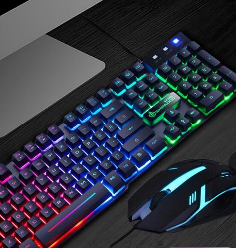 Keyboard For Computer, Led Keyboard, Super Computer, Keyboard Computer, Gaming Keyboard And Mouse, Keyboard Gaming, Natural Manicure, Color Change Nail Polish, Golden Key