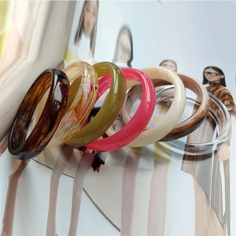 Hot Selling European And American Marble Multi-color Clear Acrylic Bracelets Round Resin Bangle - Buy Resin Bangle,Clear Bangles Acrylic,Resin Bracelets Bangles For Women Product on Alibaba.com Acrylic Bangles, Bridal Bracelets, Arm Bangles, Acrylic Bracelet, Wedding Silver, Resin Bracelet, Resin Bangles, Arm Bracelets, Brown Bracelet