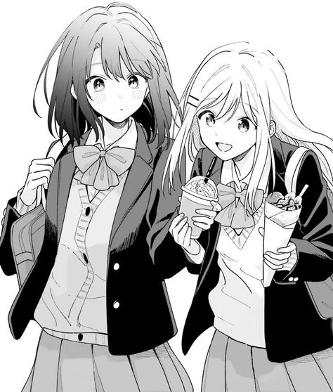 adachi to shimamura manga Girl Friends Manga, Adachi And Shimamura, Adachi To Shimamura, Good Morning Call, Woman Loving Woman, Yuri Manga, Lesbian Art, Normal Girl, Manga Panel