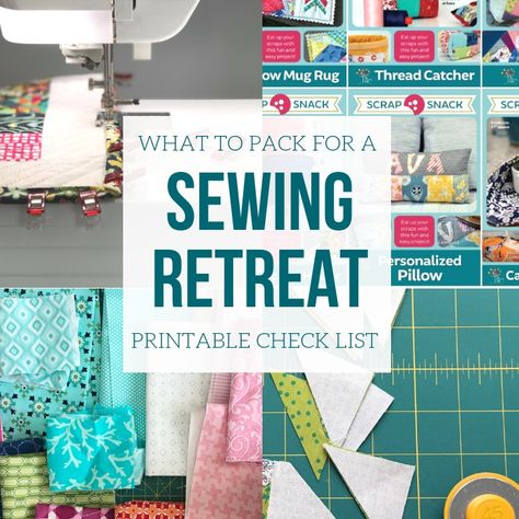 Packing for Your Next Quilting Retreat Patchwork, Sewing Retreats, Thread Catcher, Fat Quarter Projects, Quilt Retreat, Beginner Sewing Projects Easy, Leftover Fabric, Personalized Pillows, Fabric Baskets