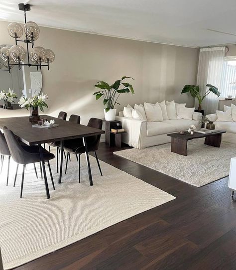 Living Room Design Dark, Dark Hardwood Floors Living Room, Dark Floor Living Room, Dark Wood Floors Living Room, Dark Wood Living Room, Living Room Hardwood Floors, Living Room Wood Floor, Casa Clean, Condo Living Room