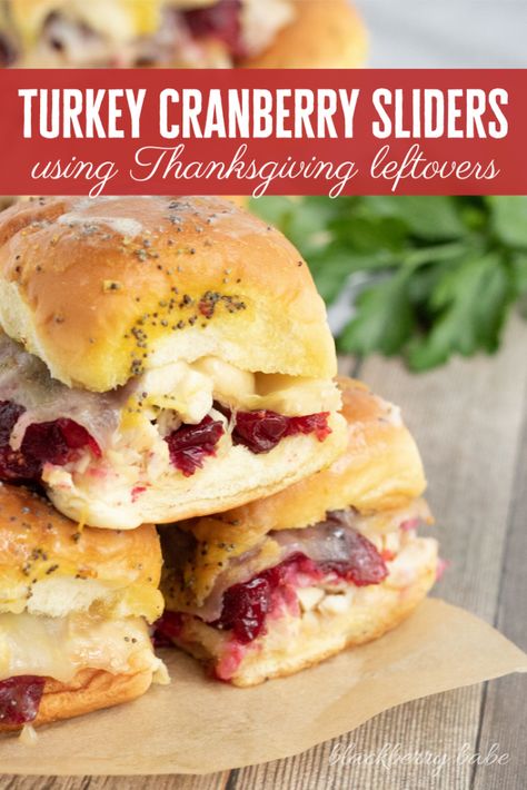 Turkey Cranberry Sliders, Cranberry Sliders, Cranberry Turkey, Weekend Recipe, Turkey Sliders, Turkey Cranberry, Thanksgiving Leftover Recipes, Leftover Cranberry Sauce, Oven Roasted Turkey