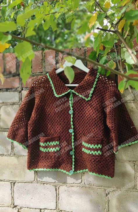 Patchwork, Crochet Hexagon Shirt Free Pattern, Granny Square Shirt Pattern Free, Crochet Shirt Pattern Free, Cardigan Outfit For Work, Granny Square Cardigan Pattern Free, Crochet Top Patterns For Beginners, Crochet Shirt Free Pattern, Free Crochet Top Patterns