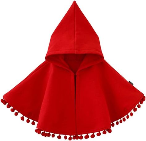 Amazon.com: Fairy Baby Infant Baby Girls Cloak Poncho Hood Cape Toddler Red Riding Hood Costume Warm Coat Snowsuit Winter Jacket (9-12M, Red) : Clothing, Shoes & Jewelry Toddler Cape, Riding Hood Costume, Poncho Outfit, Girls Poncho, Hoodie Poncho, Fairy Baby, Red Riding Hood Costume, Hooded Cape