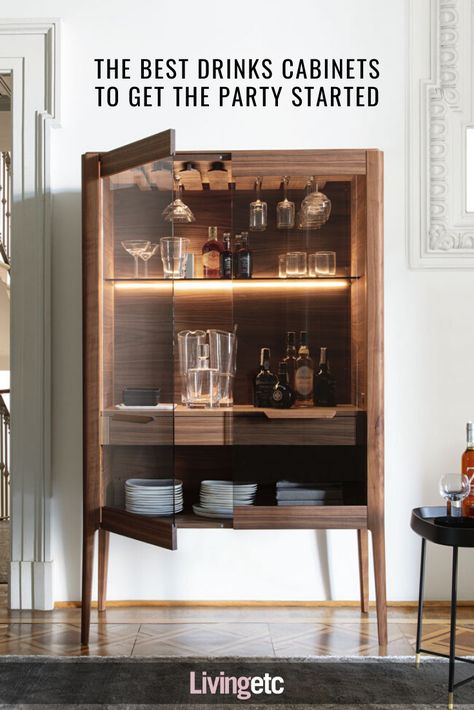 Entertaining is so much more fun when it goes smoothly, so get festive-ready with the right furniture. The latest drinks cabinets will get your party off the ground in a flash. Wide Display Cabinet, Home Bar Shelving Ideas, Porada Furniture, Alcohol Cabinet, Drinks Cabinets, Modern Bar Cabinet, Home Bar Cabinet, Bar Inspiration, Lounge Bar