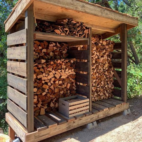 10 DIY Firewood Storage Ideas Firewood Rack Outdoor, Modern Outhouse, Firewood Rack Plans, Outhouse Plans, Firewood Shed Plans, Firewood Storage Outdoor, Outdoor Firewood Rack, Lean To Shed Plans, Cord Wood