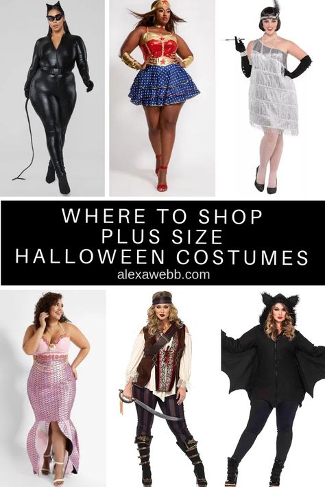 Where to shop plus size Halloween costumes in 2019 - alexawebb.com #plussize #alexawebb #plussizehalloween Super Hero Costumes For Women Plus Size, Plus Size Scary Halloween Costumes, Plus Size Villian Costumes For Women, Halloween Costumes Big Women, Plus Costumes For Women, Plus Size Fancy Dress Costume, Plus Size Customes Halloween Ideas, Women’s Plus Size Halloween Costume Ideas, Halloween Costume Ideas Women Plus Size