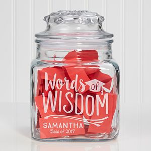 Personalized Cookie Jars | PersonalizationMall.com Words Of Wisdom Jar, Personalized Cookie Jar, Graduation Wishes, Graduation Words, Graduation Memories, Senior Graduation Party, Graduation Open Houses, Graduation Party Planning, Graduation Party Decorations