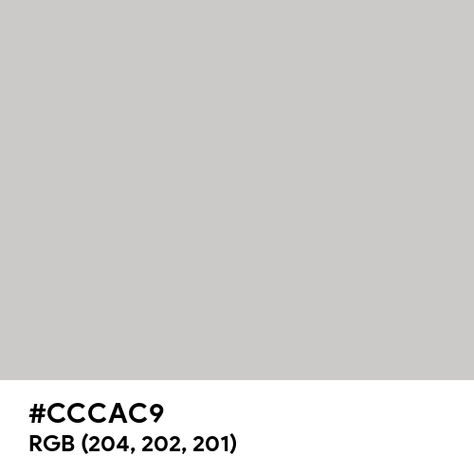 Gray Melange color hex code is #CCCAC9 Solid Color Backgrounds Gray, Rgb Color Codes, Split Complementary Colors, Paint For Kitchen Walls, Rgb Color Wheel, Rainbow Palette, Web Colors, Grey Color Palette, Hex Codes