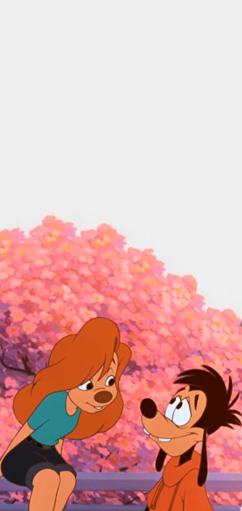 from A Goofy Movie Max And Roxanne Wallpaper, Famous Cartoon Duos, Powerline Goofy Movie, Max And Roxanne, Disney Duos, A Goofy Movie, Goofy Disney, Cute Couple Halloween Costumes, Goofy Movie