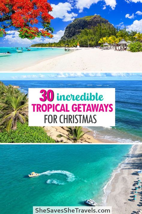 The tropical vacations on this list are some of the top destiations in the world! Perfect for a winter getaway, these tropical vacation ideas are sunny, fun and full of adventure and relaxation! | Best tropical vacation destinations | tropical vacation ideas | tropical places to visit | tropical beaches Tropical Vacation Ideas, Christmas Vacation Ideas, Tropical Places To Visit, Best Tropical Vacations, Tropical Vacation Destinations, Tropical Places, Fly To Fiji, Fiji Beach, Christmas Getaways