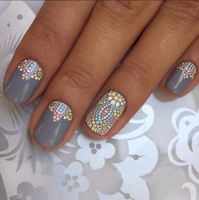 26 Mystical Mandala Nail Art Designs Mandala Nails, Her Nails, Dots Nails, Nagel Inspo, Get Nails, Cat Kuku, Fabulous Nails, Cute Nail Designs, Nail Art Inspiration