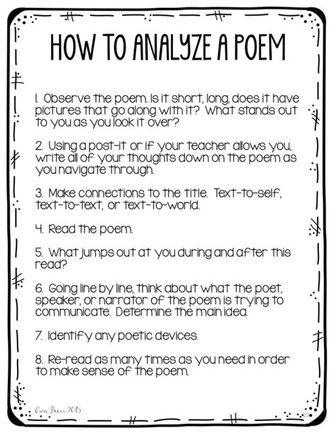 Poetry Analysis for BIG KIDS-how to engage your upper elementary to middle school students' love of poetry through thoughtful and meaningful poetry analysis instruction. How To Read A Poem, How To Analyze A Poem, Teaching Poetry Middle School, Poetry Unit Middle School, Poems For Middle School, Poetry Analysis Worksheet, Poetry Tips, Poem Ideas, Poetry Middle School