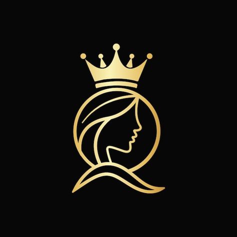 Q Letter, Queen Logo, Beauty Logo Makeup, Makeup Logo Design, Lady Logo, Jewelry Logo Design, Salon Logo Design, Font Design Logo, Inspiration Logo Design