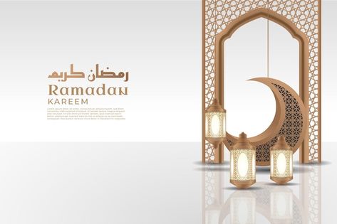 Realistic ramadan kareem background with... | Premium Vector #Freepik #vector #background Freepik Premium Vector, Islamic Frame, Ramadan Kareem Decoration, Ramadan Background, Mosque Art, Premium Colors, Digital Display, Ramadan Kareem, Quran Quotes