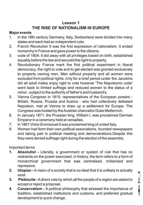 History Class 10 Notes, History Notes Class 10, Rise Of Nationalism In Europe Notes, Sst Notes Class 10, Class 10 Sst Notes History, Class 10 English Notes, The Rise Of Nationalism In Europe Notes, Nationalism In Europe Class 10 Notes, Nationalism In Europe Notes