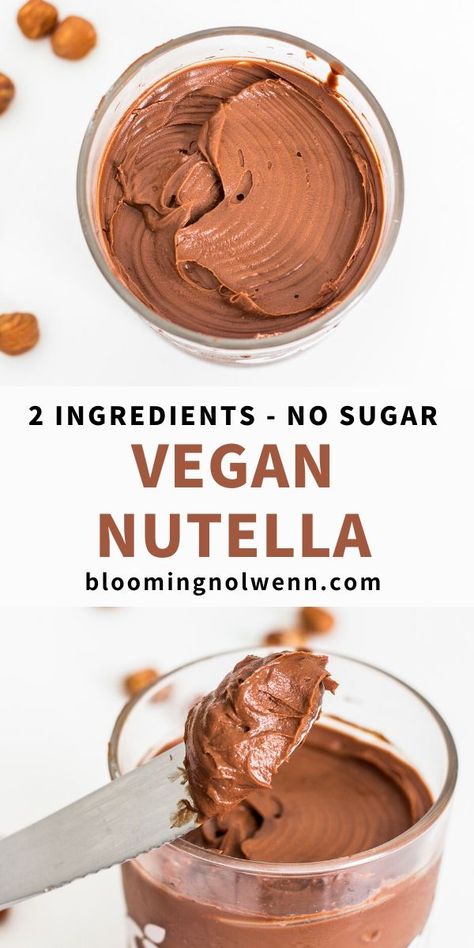 Nutella Recipes, Nutella Vegan, Resep Vegan, Nutella Recipe, Vegan Nutella, Makanan Diet, Vegetarian Vegan Recipes, Vegan Dessert Recipes, No Sugar