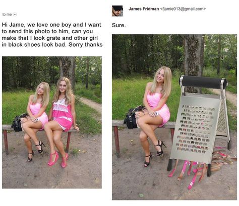 Photoshop Troll Who Takes Photo Requests Too Literally Strikes Again (15+ New Pics) Humour, Funny Photoshop Requests, Falling Asleep At Work, Funny Photoshop Fails, James Fridman, Photoshop Help, Photoshop Fail, Funny Photoshop, Photo Editing Software