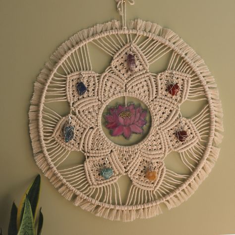 Bead Color Patterns, Mandala Mosaic, Macrame Circle, Vintage Macrame Patterns, The Seven Chakras, Macrame Wall Hanger, Macrame Plant Hanger Tutorial, Macrame Mandala, Makramee Diy