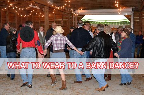 What To Wear To A Barn Dance? Dancing Outfit Ideas, Country Line Dancing Outfit, Barn Dance Outfit, Dance Outfit Ideas, Line Dancing Outfit, Barn Dance Party, Barnyard Dance, Square Dance Outfit, Dancing Outfit