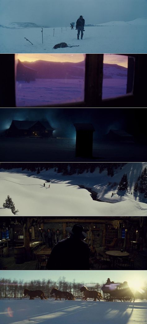 The Hateful Eight (2015) | Cinematography by Robert Richardson | Directed by Quentin Tarantino Film Composition, Directed By Quentin Tarantino, Robert Richardson, Quentin Tarantino Films, Filmmaking Inspiration, The Hateful Eight, Beautiful Cinematography, Quentin Tarantino Movies, Tarantino Films