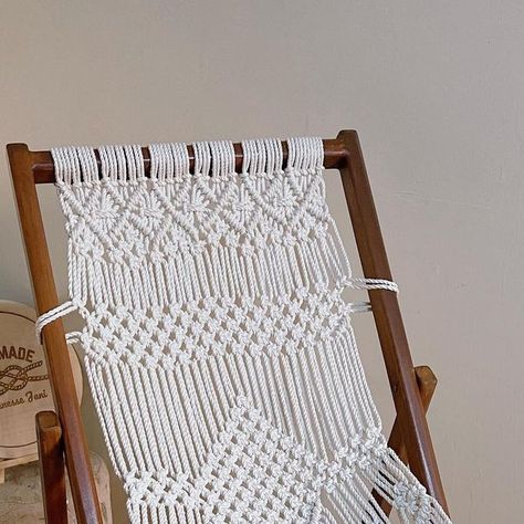 Handmade by Junesse Jani on Instagram: "Exciting news! Another customer has just ordered one of my handmade macrame folding lounge chairs. Crafted with care and attention to detail, these chairs offer the perfect blend of style and comfort. If you're in search of a unique and eye-catching addition to your home or outdoor space, look no further than my handmade macrame lounge chairs. Order yours today! PRODUCT FEATURES: Stylish macramé folding lounge chair with fringe tassels can hold anywhere f Macrame Chair, Macrame Chairs, Folding Lounge Chair, Folding Chairs, Handmade Macrame, Tassel Fringe, Exciting News, Folding Chair, Lounge Chairs