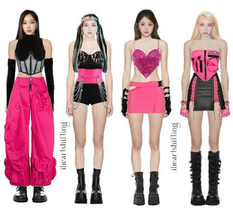 4 member gg group outfit | kpop idol dr shifting idol dr K Pop Idol Outfits Female, 6 Member Stage Outfits, Kpop Member Outfit, Mv Outfits Kpop, Kpop Party Outfit, K Pop Idols Outfits, Kpop Idol Dr, Stage Outfits Kpop, Blackpink Dance