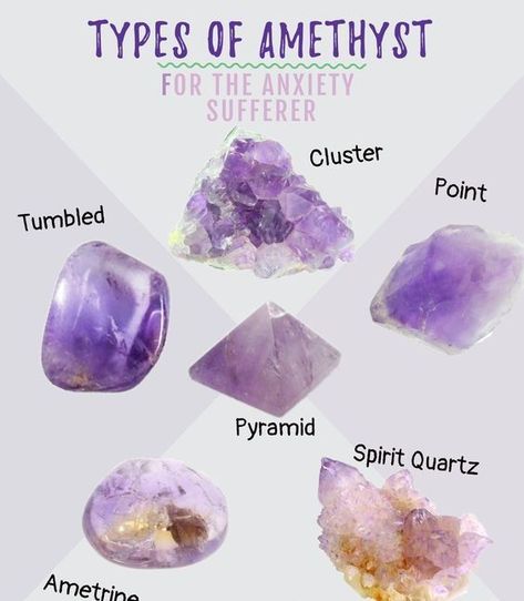 Types Of Amethyst Types Of Amethyst, Spirit Amethyst, Spiritual Being, Crystal Vibes, Crystal Aesthetic, Amethyst Healing, Amethyst Stones, Necklace Amethyst, Spiritual Crystals